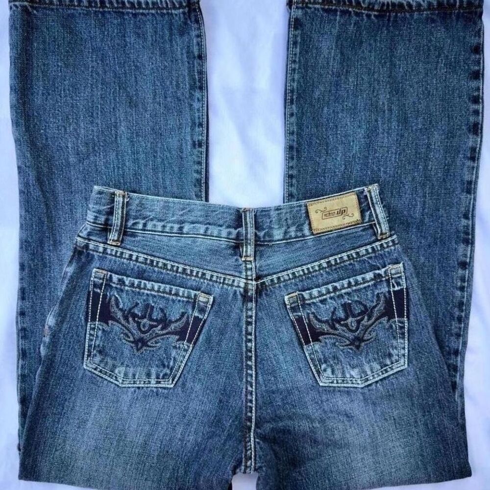 urban pipeline vintage y2k bootcut jeans embroidered bat design size 2